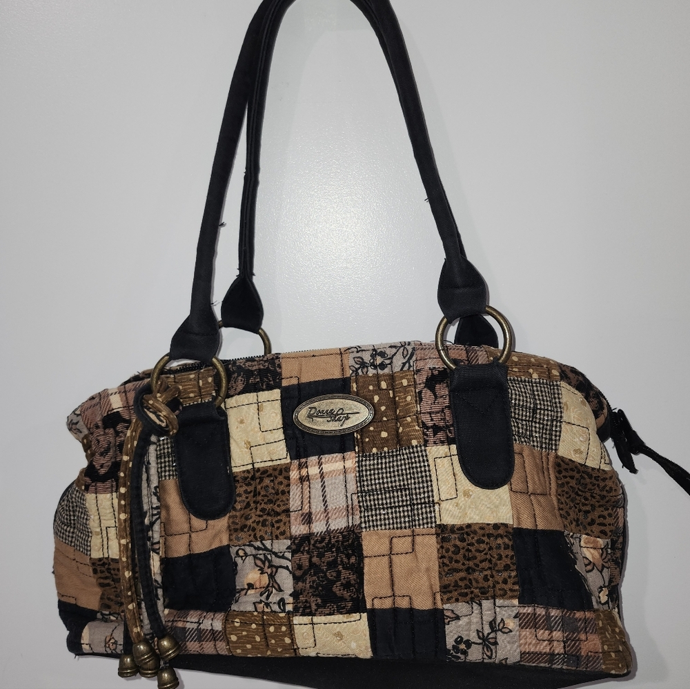 Donna Sharp Patchwork Shoulder Bag - Black, Brown… - image 2